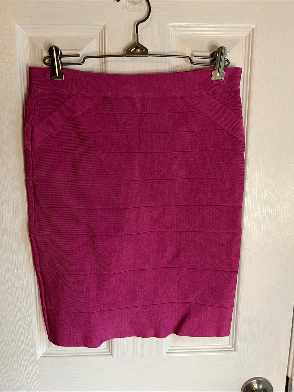 bebe Magenta Bandage Pencil Skirt